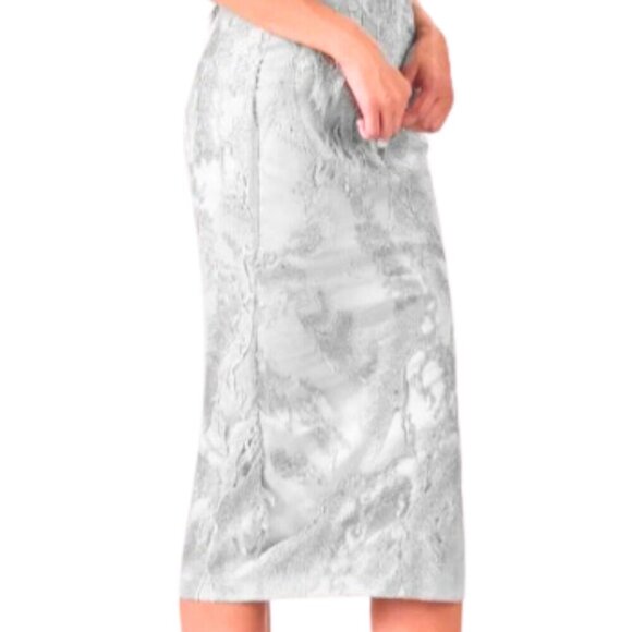 NWT Terani Couture 2111C4557 Homecoming Dress Silver Size 4 - Picture 4 of 10